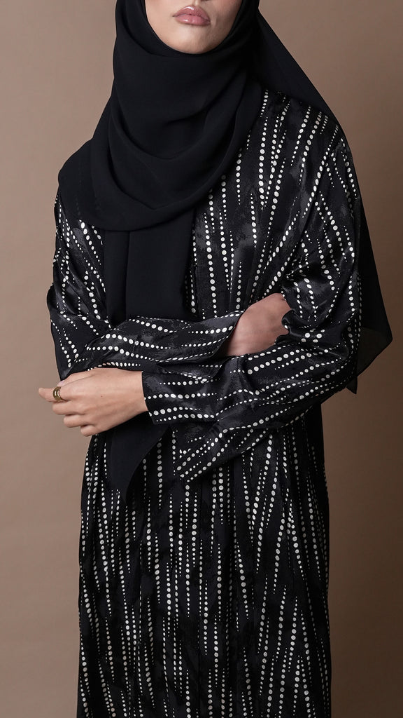 Jacquard Aydin Black Abaya