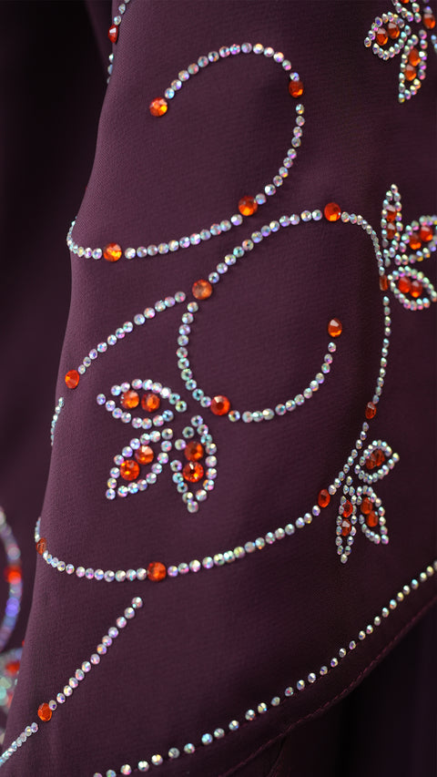 Riffa Wine Burgundy Abaya (CLEARANCE)