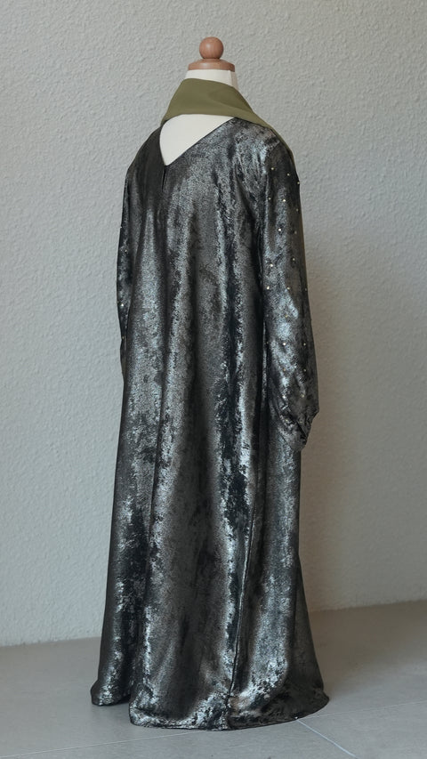 Rose Gold Mini Algae Abaya