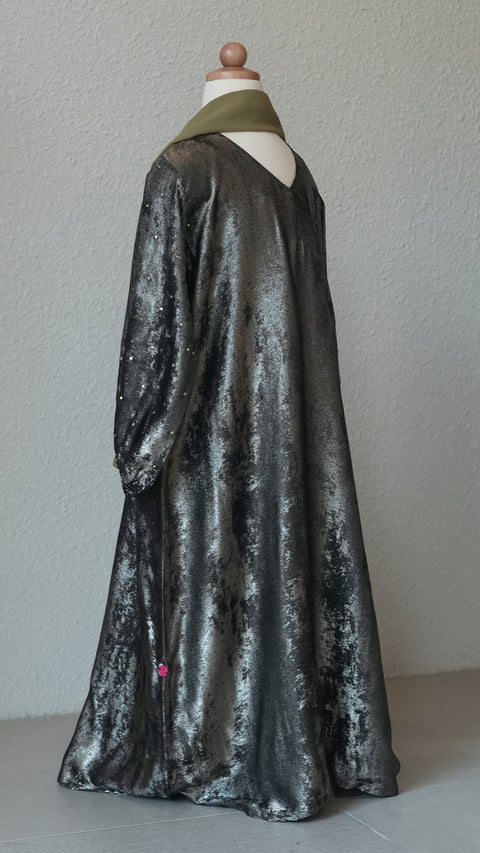 Rose Gold Mini Algae Abaya