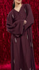 Korean Nidha Ranya Burgundy Abaya