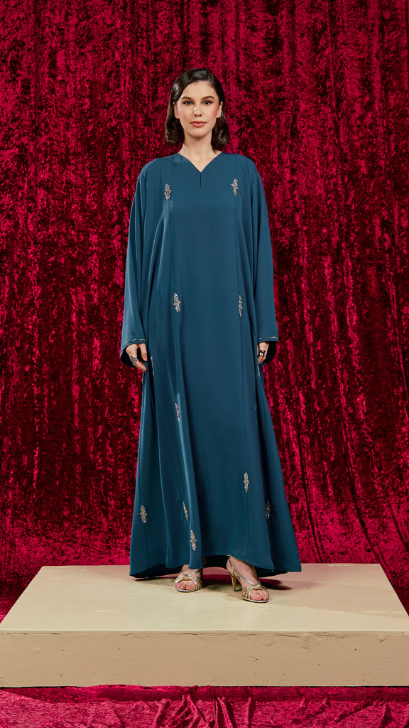 Korean Nidha Ranya Turqoise Abaya