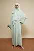 Korean Zoom Rawdah Mint Green Abaya