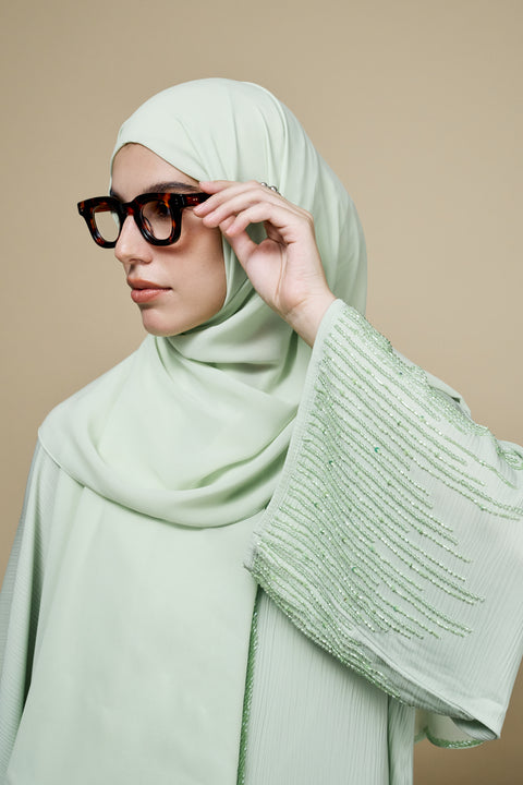 Rawdah Mint Green Abaya
