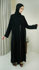 Rosed Crepe Reyhanli Obsidian Silver Abaya