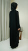 Rosed Crepe Reyhanli Obsidian Silver Abaya