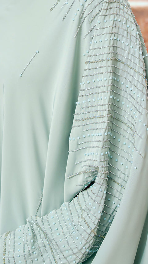 Rhea Tiffany Blue Kaftan Abaya