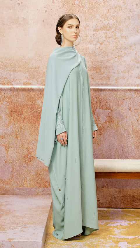 Rhea Tiffany Blue Kaftan Abaya