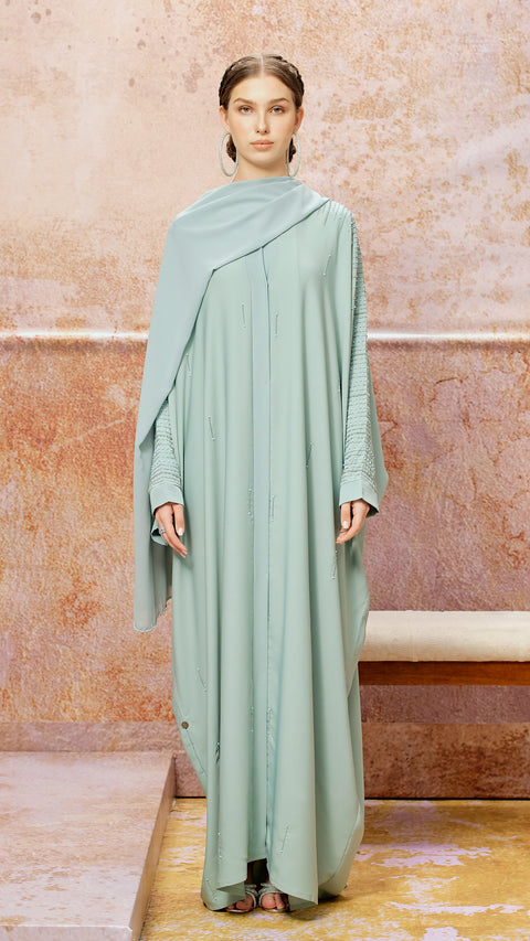 Rhea Tiffany Blue Kaftan Abaya