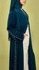 Korean Nidha Ruwi Dark Teal Green Coat Abaya