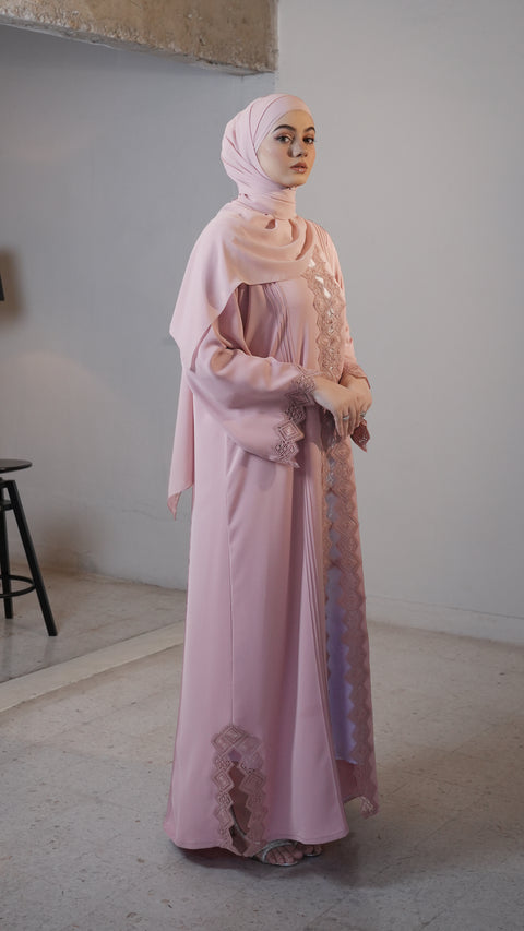 Salmiya Frosting Pink Abaya