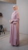 Korean Nidha Salmiya Frosting Pink Abaya