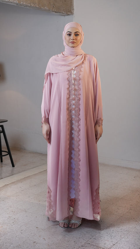 Salmiya Frosting Pink Abaya