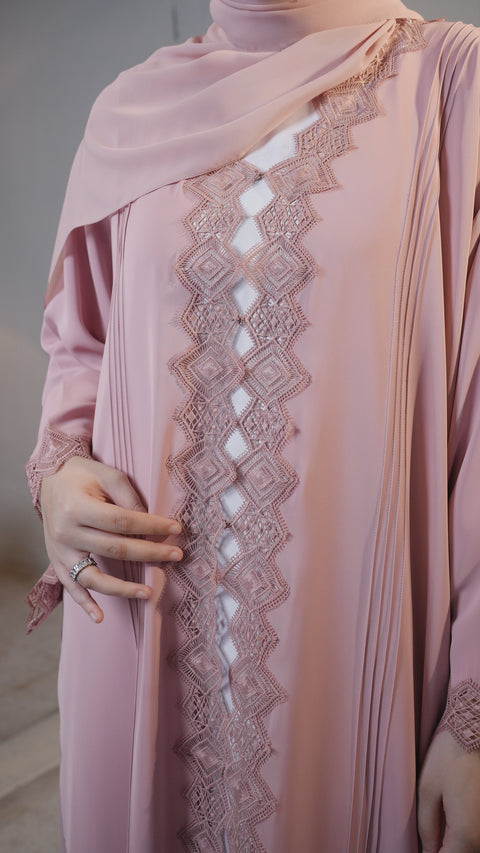 Salmiya Frosting Pink Abaya