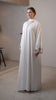 Korean Nidha Sanabel White Olive Abaya