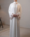 Sanabel White Olive Abaya
