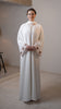 Korean Nidha Sanabel White Olive Abaya