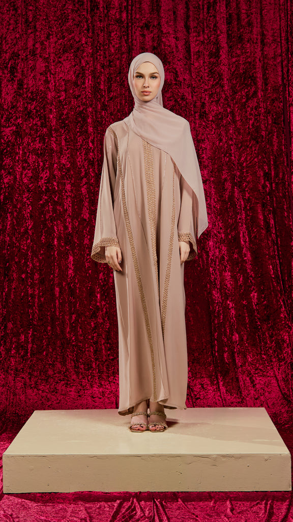 Korean Nidha Sanliurfa Beige Abaya