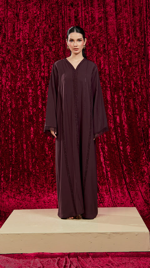 Sanliurfa Burgundy Abaya