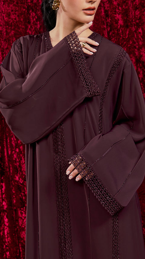 Sanliurfa Burgundy Abaya