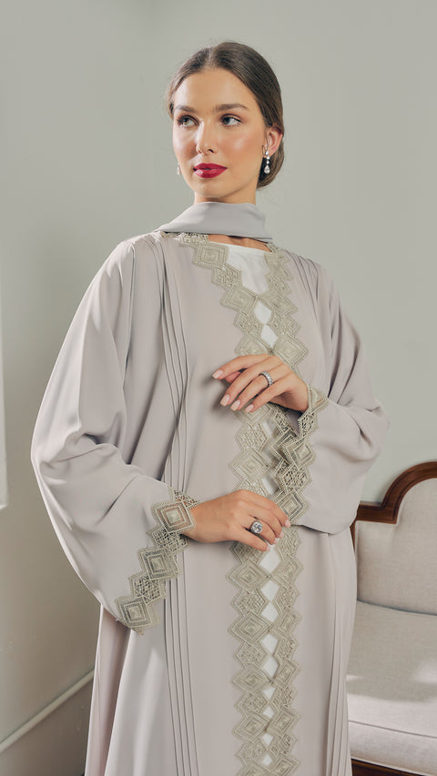 Salmiya Pale Lime Cardi Abaya
