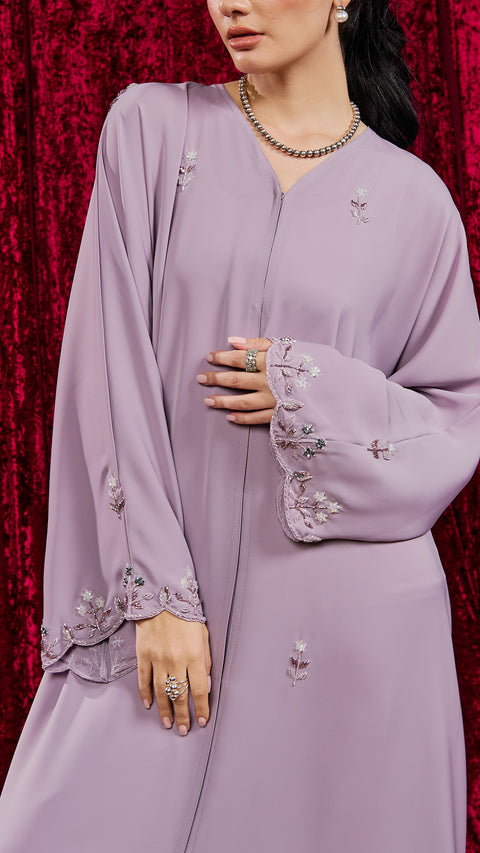 Sansy Dusty Lilac Abaya