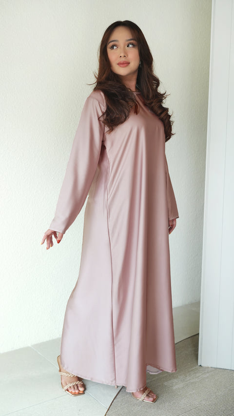 Satin Silk Inner Dress Raspberry Pink