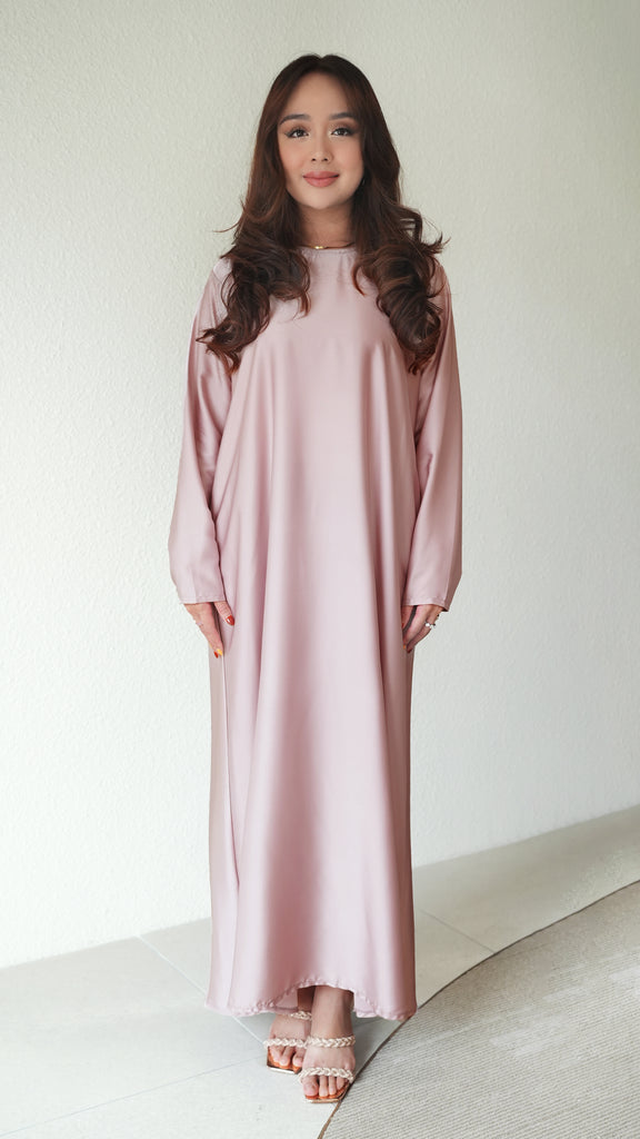 Satin Silk Inner Dress Raspberry Pink