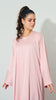 Ribbed Matte Satin Sharjah Baby Pink Dress