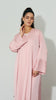 Ribbed Matte Satin Sharjah Baby Pink Dress