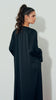 Ribbed Matte Satin Sharjah Black Dress