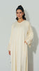Ribbed Matte Satin Sharjah Cream Dress
