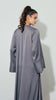Ribbed Matte Satin Sharjah Grey Dress