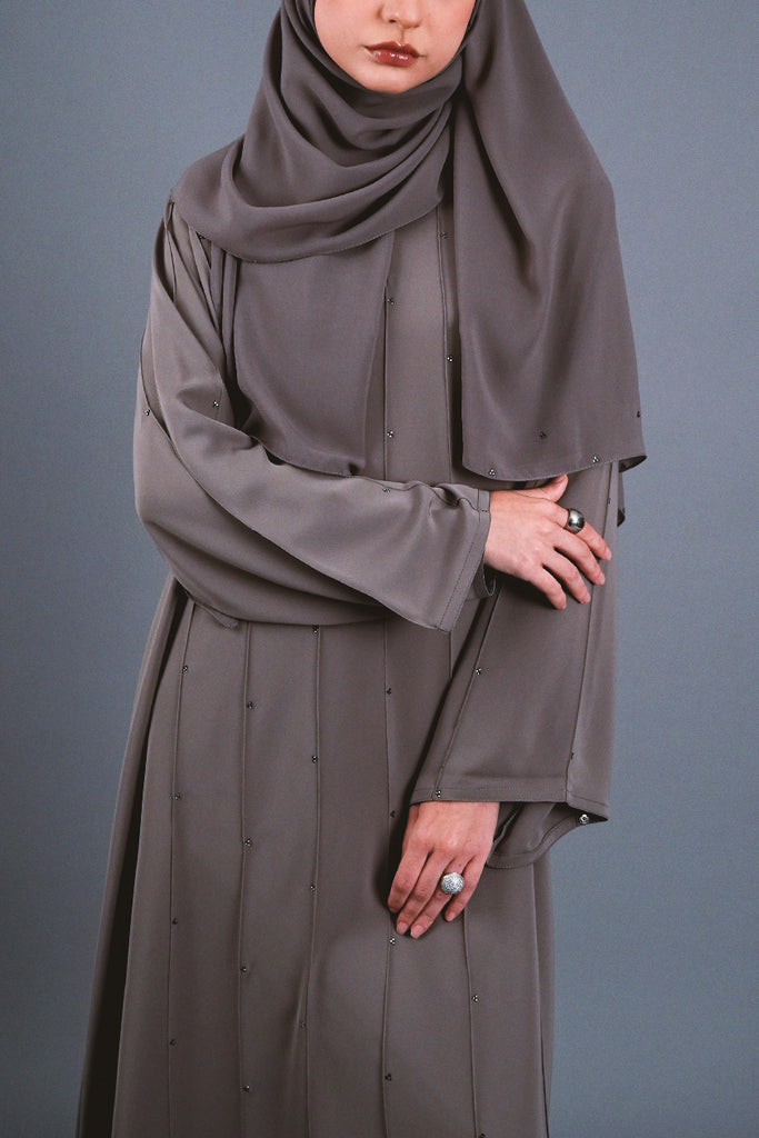 Korean Nidha Shasha Charcoal Abaya