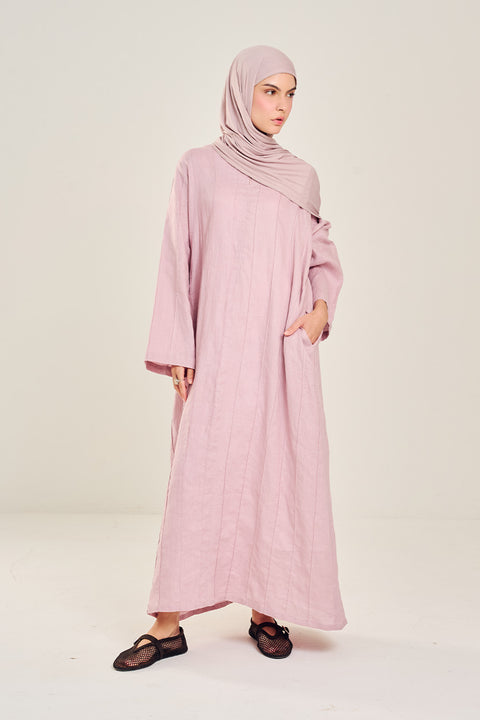 Shasha Daily Linen Dress in Pink