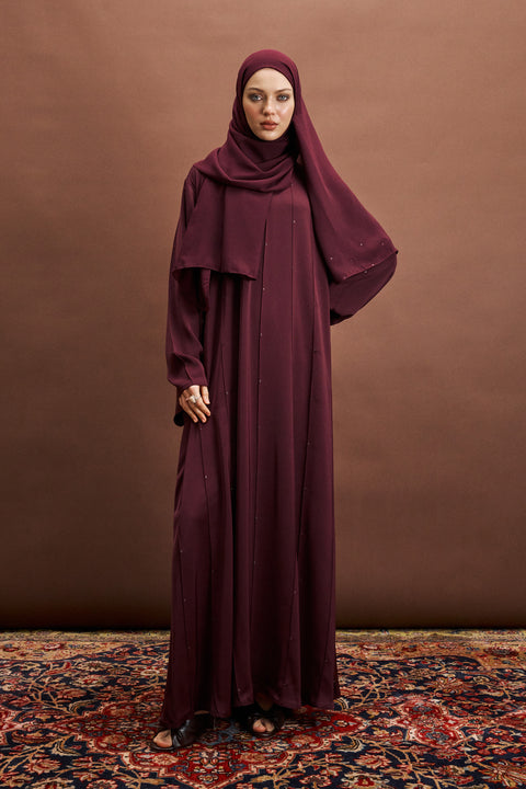 Shasha Korean Nidha Mangosteen Abaya