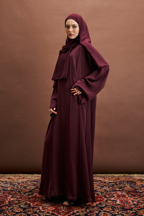 Shasha Korean Nidha Mangosteen Abaya