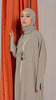 Rosed Crepe Shouf Taupe Cardigan Abaya