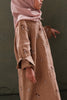 Pure Linen Sinai Embroidered Kids Dress in Brown
