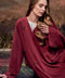 Sinai Wine Burgundy Abaya