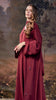 Korean Nidha Sinai Wine Burgundy Abaya