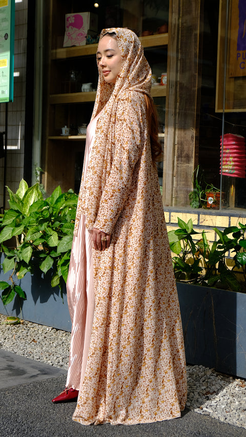 Summer Tuscan Peach Abaya