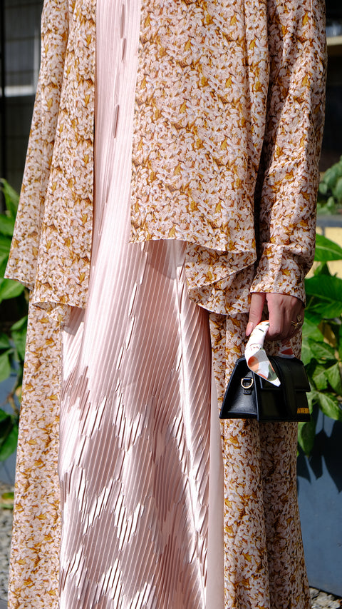 Summer Tuscan Peach Abaya