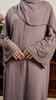 Korean Zoom Suwar Grey Abaya