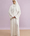 Tabeer Korean Nidha Abaya in Pearl