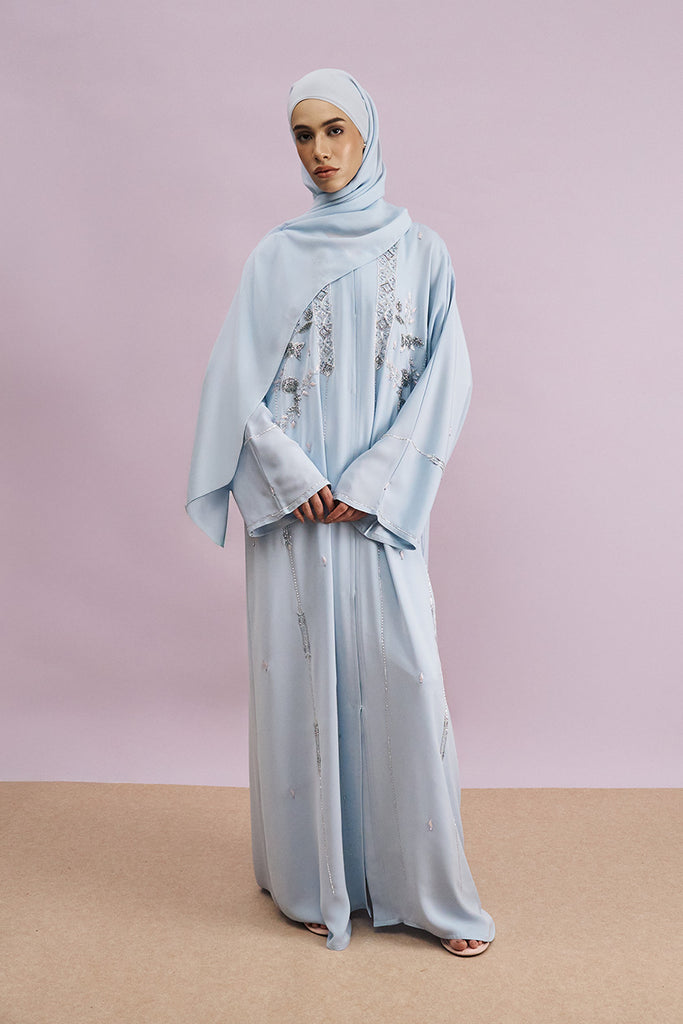 Tabeer Korean Nidha Abaya in Sail Blue
