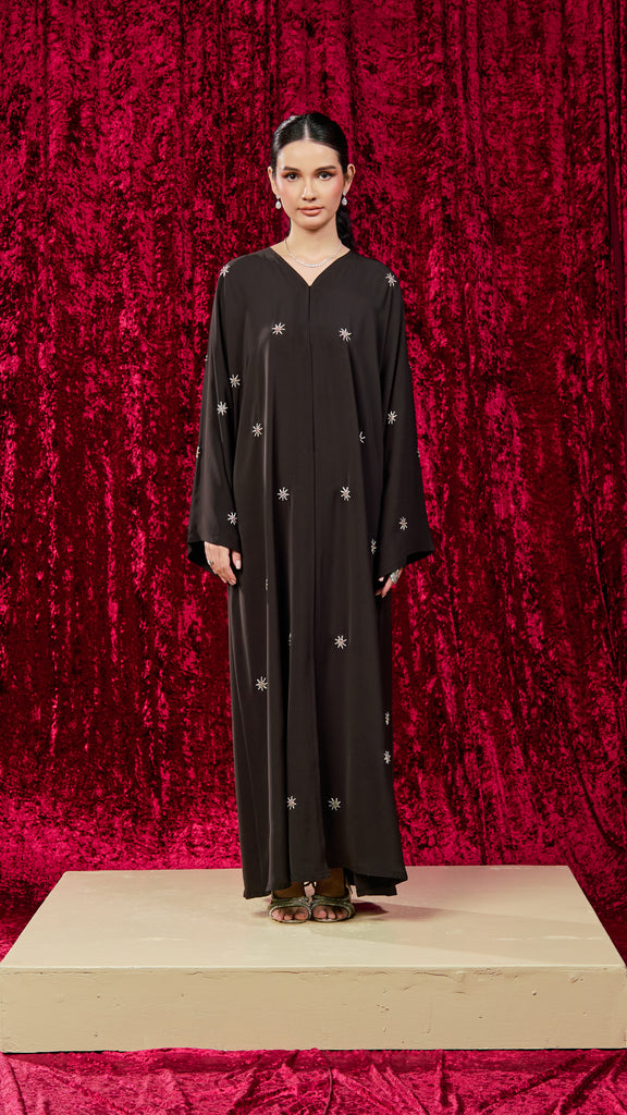Korean Nidha Tafila Black Abaya