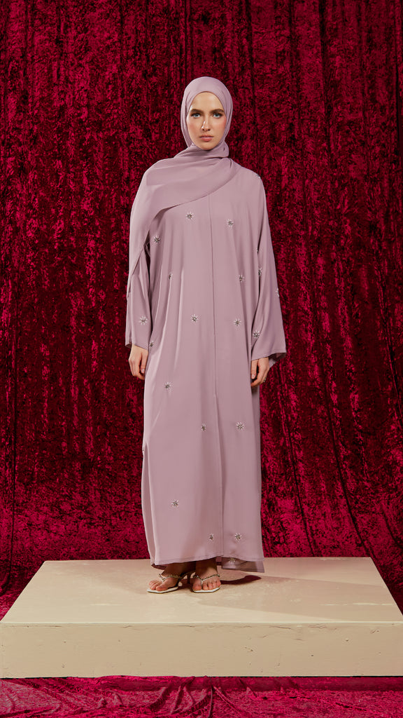 Korean Nidha Tafila Rose Pink Abaya