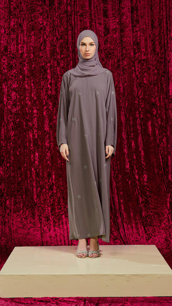 Korean Nidha Tafila Woodrose Abaya