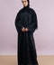 Taleen Tulle Lace Abaya in Black